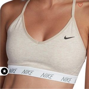 Nike dry fit sports bra in sand color
